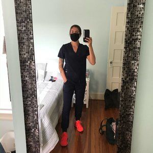 Figs brand Navy scrub Top AND Bottom